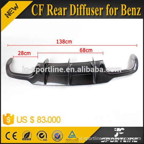 JC Sportline Carbon Fiber Rear Diffuser for Mercedes 2012-2014 W204 C-Class Sedan C63 AMG